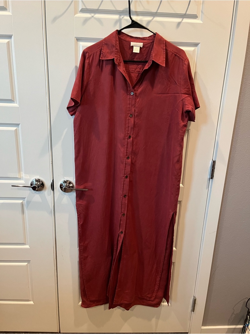 J. Jill Linen Button Down layered Dress